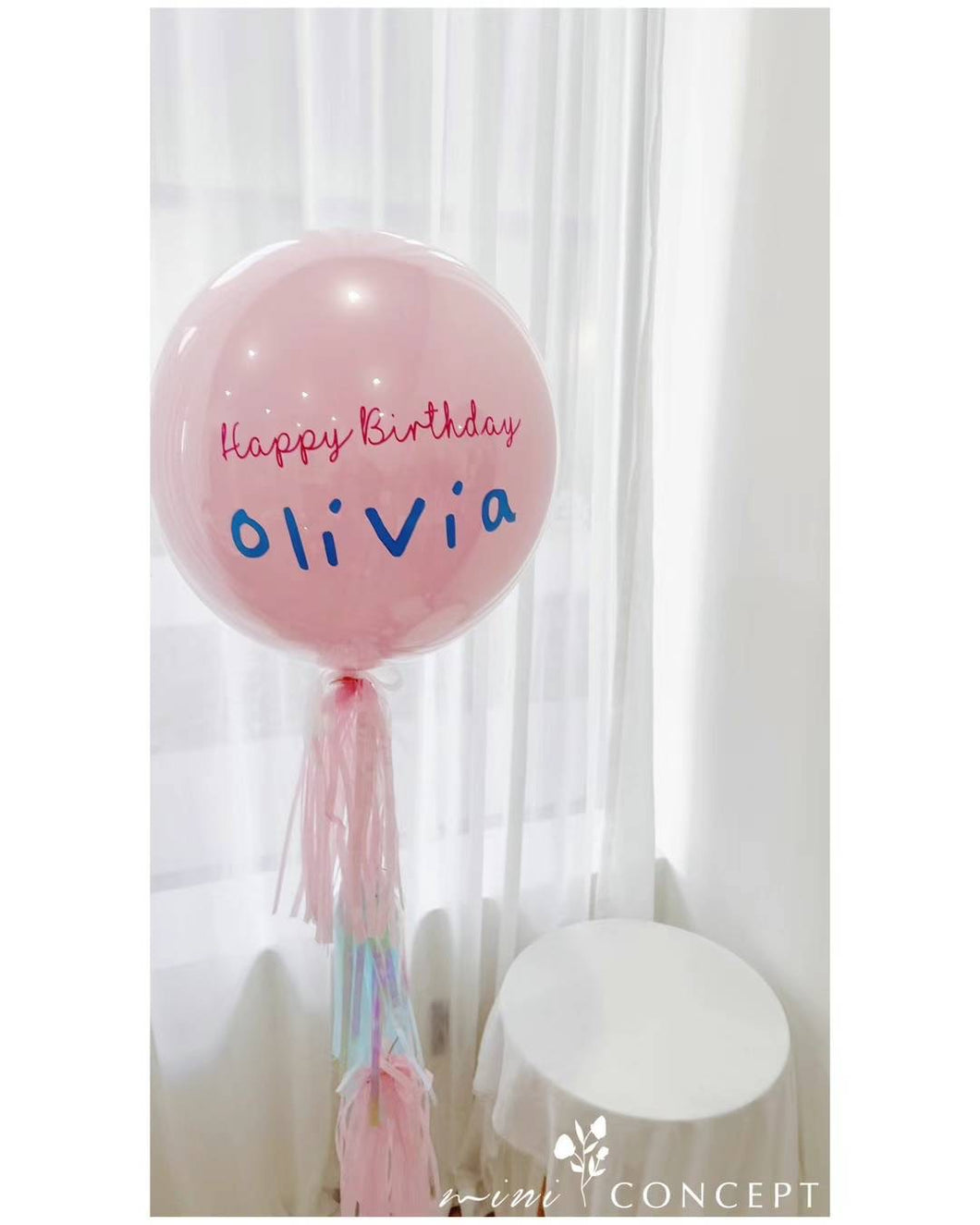 Large Bobo crystal helium balloon